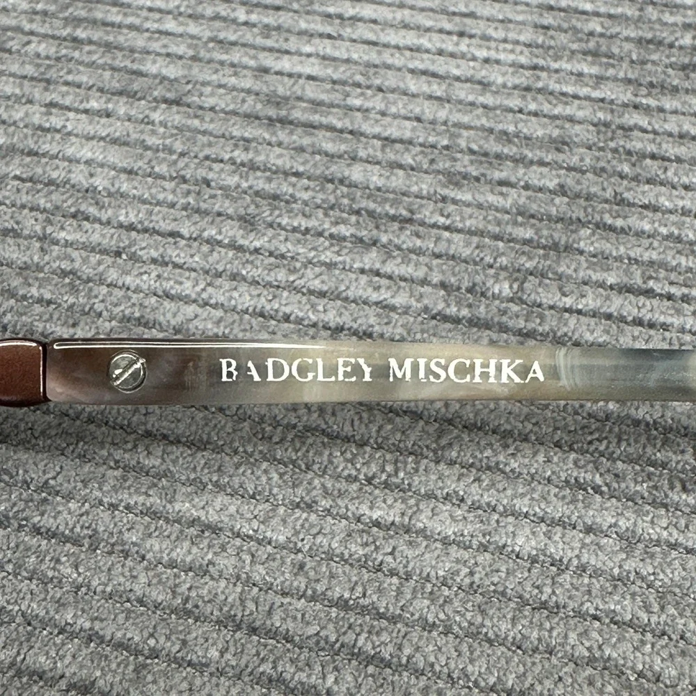 Badgley Mischka Clio Brown Crystal Y2K Cat Eye Eyeglasses 52-18-135